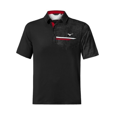 Camisa Polo Mizuno QD Hazard Bloc Hombre Negros - Chile M081TZNUSQ